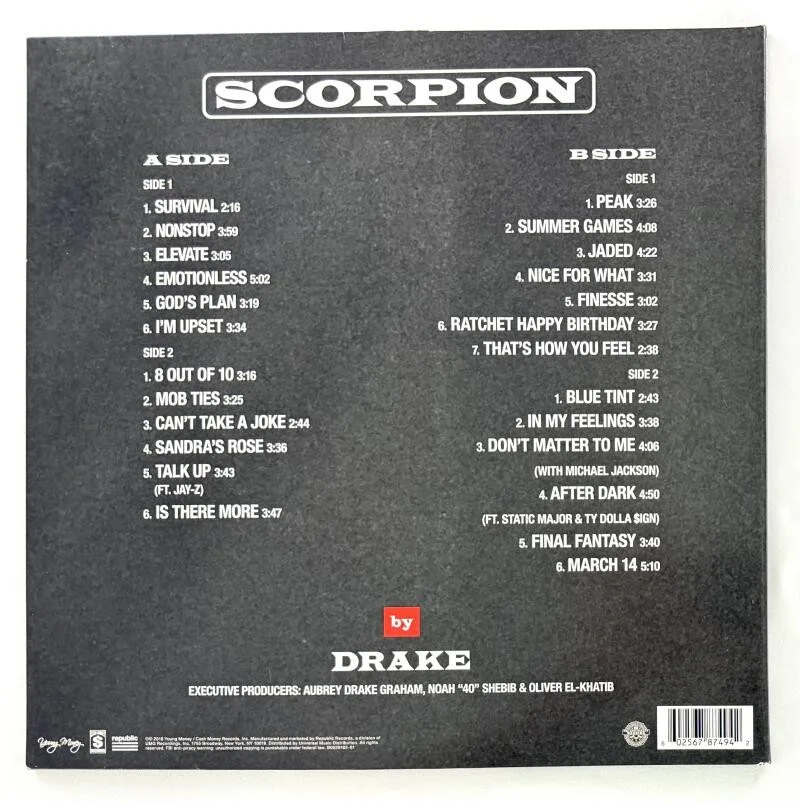 Drake — Drake Aubrey Graham Signed Autograph Scorpion Album Record - PSA AUTO GRADE 10, изображение 2