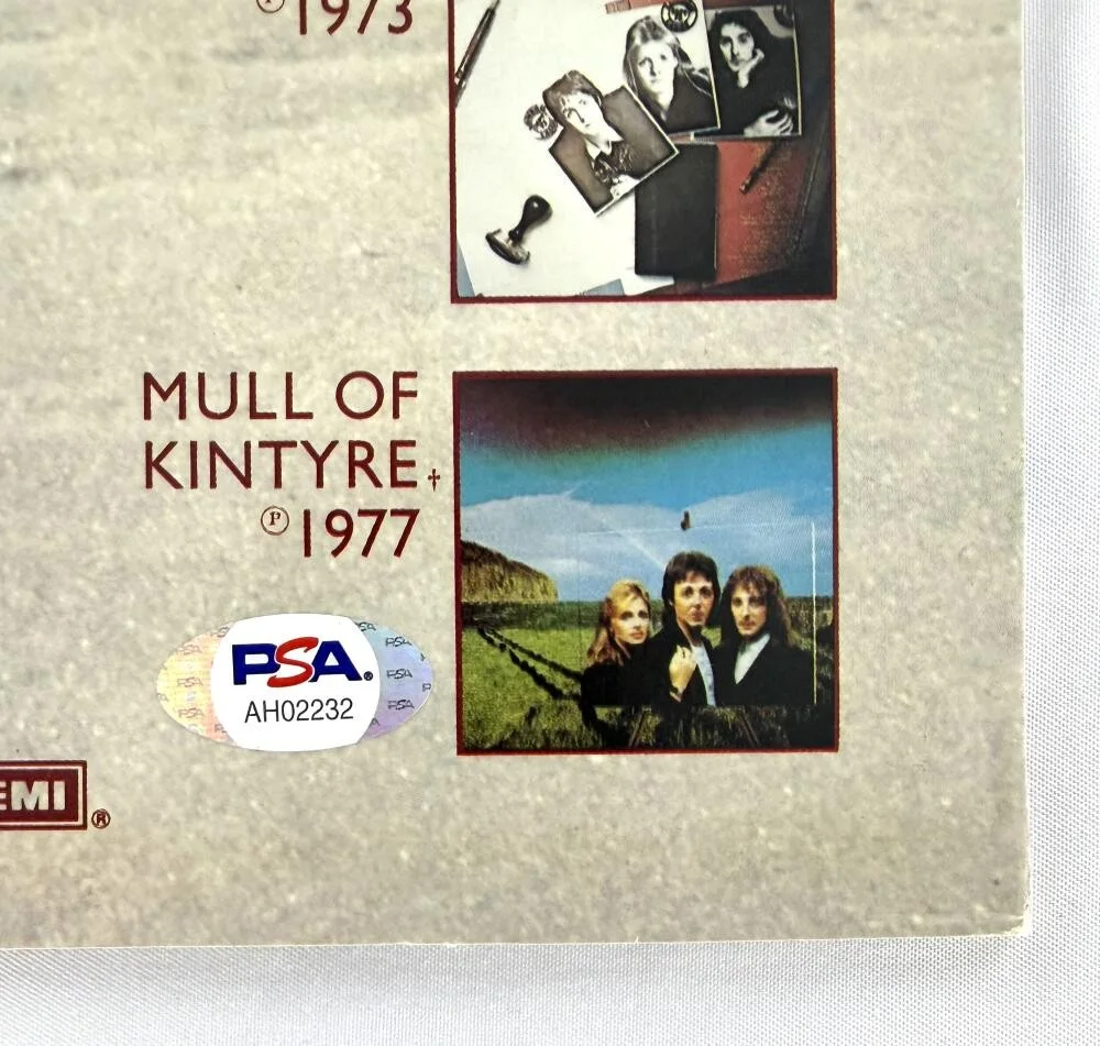 Steve Holley, Laurence Juber, Denny Laine, Paul McCartney — Paul McCartney and Wings Band Signed Autograph Album Vinyl Record LP w/ PSA COA, изображение 3