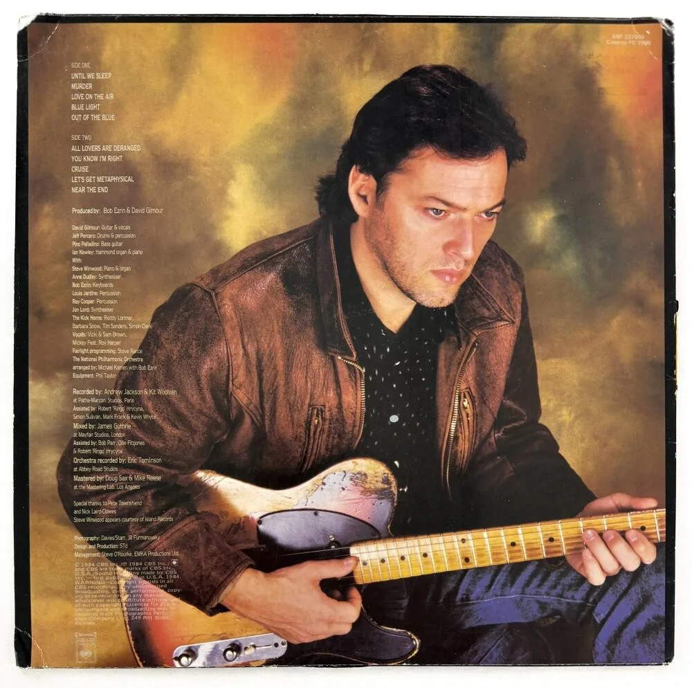 David Gilmour — David Gilmour Pink Floyd Signed Autograph About Face Album Vinyl Record BAS COA, image 2