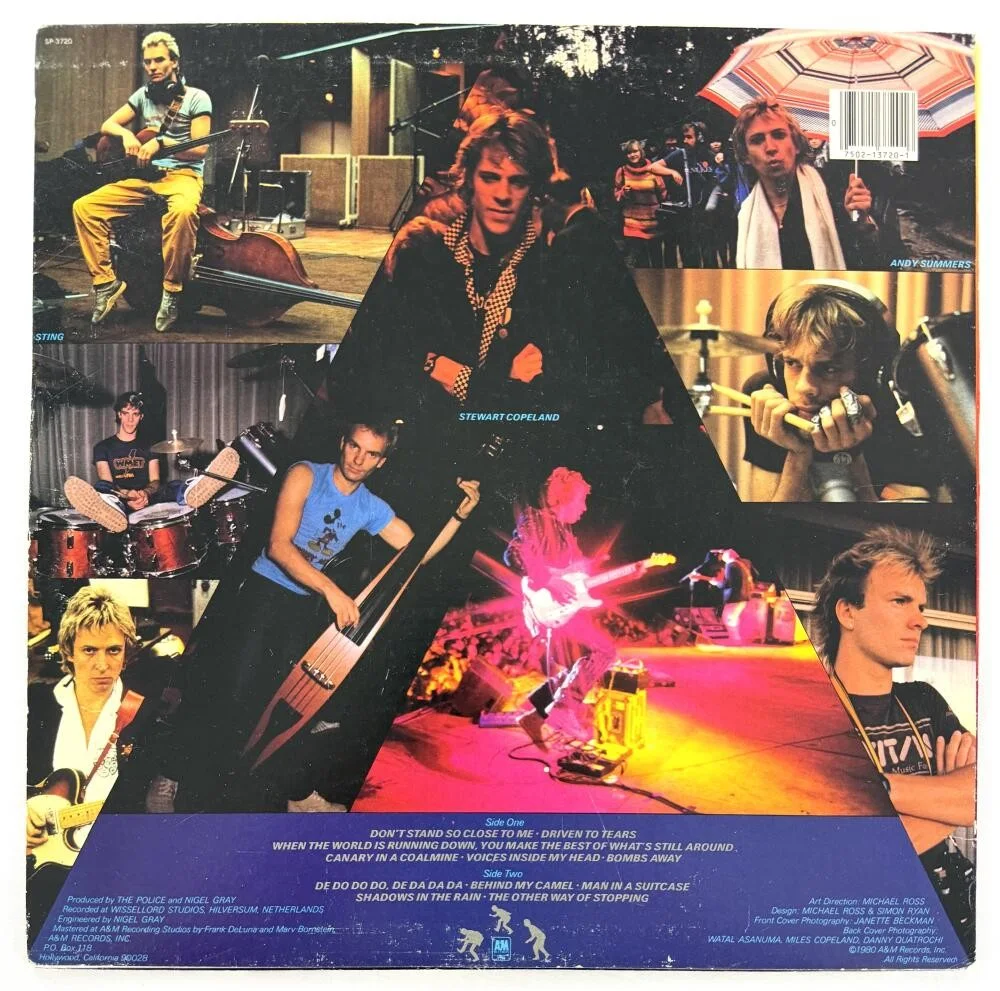 Stewart Copeland, Sting, Andy Summers — The Police Signed Autograph Zenyatta Mondatta Album Record Sting +2 Beckett COA, изображение 2