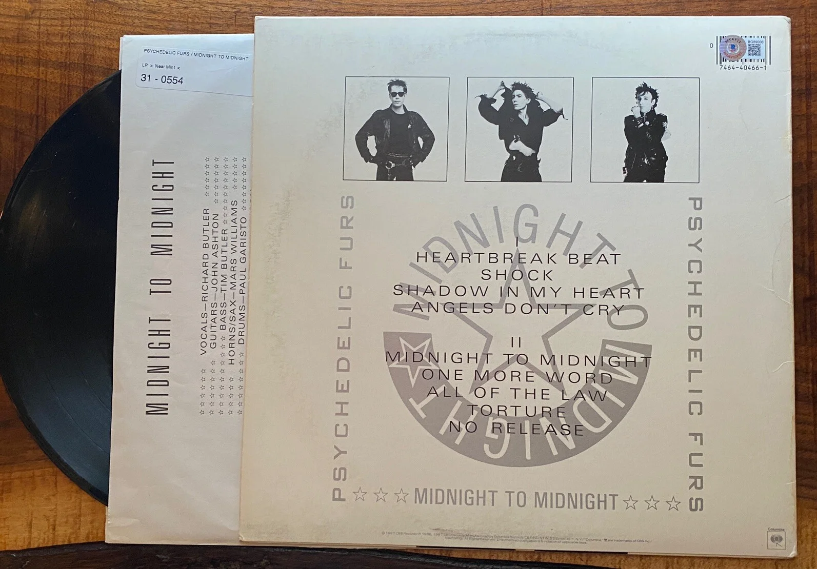 PSYCHEDELIC FURS signed autographed LP RECORD BECKETT Certified Richard Butler, изображение 2