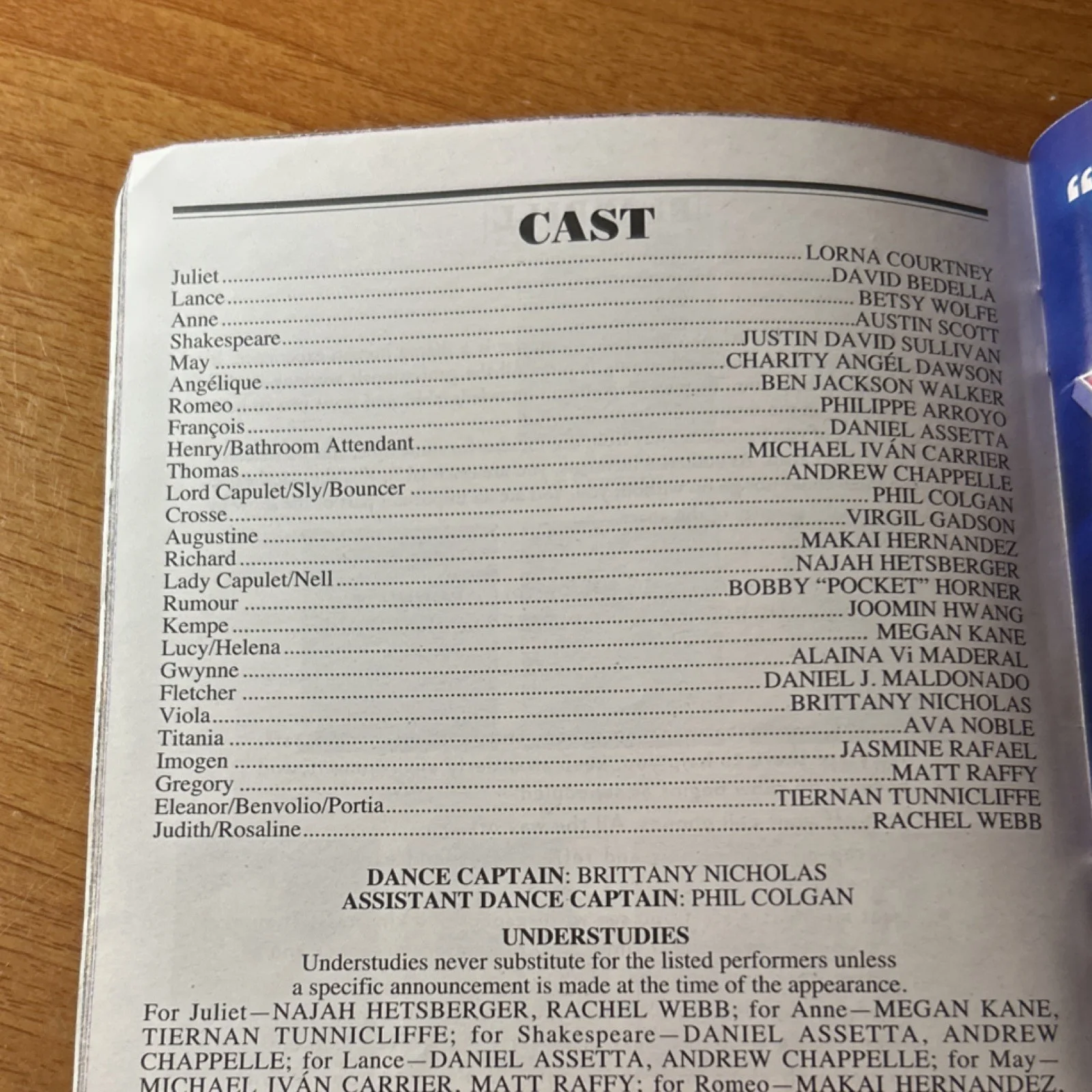 cast signed & Juliet playbill April 2024 booklet multiple autographs, image 4