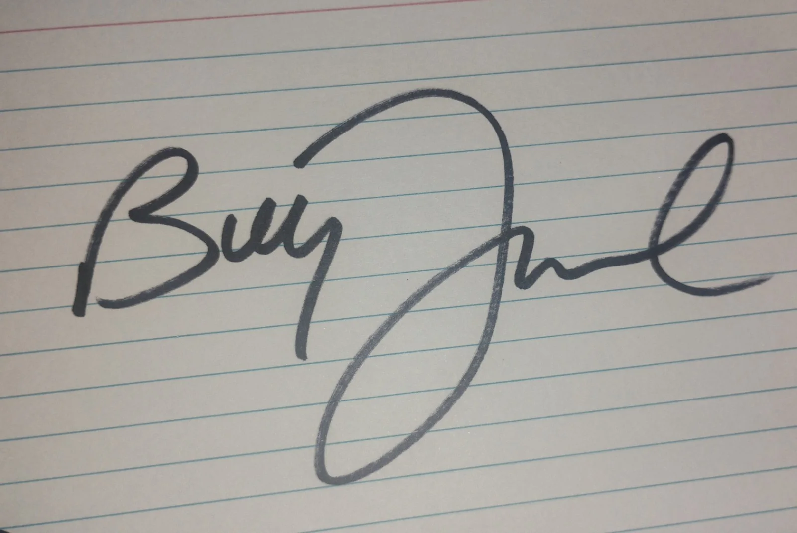 Billy Joel Hand Signed Index Card COA - NO US TARIFFS, image 3
