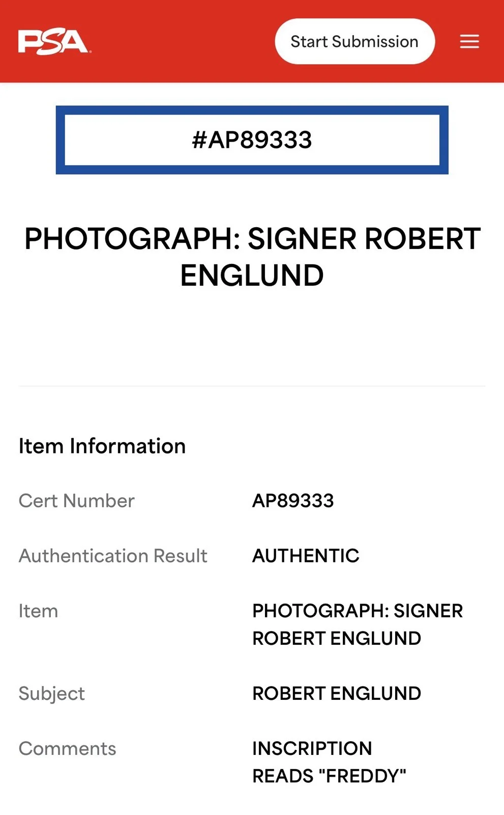 Robert Englund — Robert Englund Signed 11x14 Nightmare on Elm Street Freddy Krueger Photo PSA COA, image 4