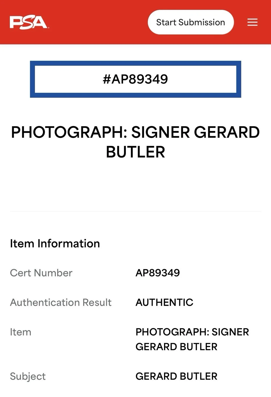 Gerard Butler — Gerard Butler Signed 11x14 300 Promo Shot Photo PSA COA, изображение 4