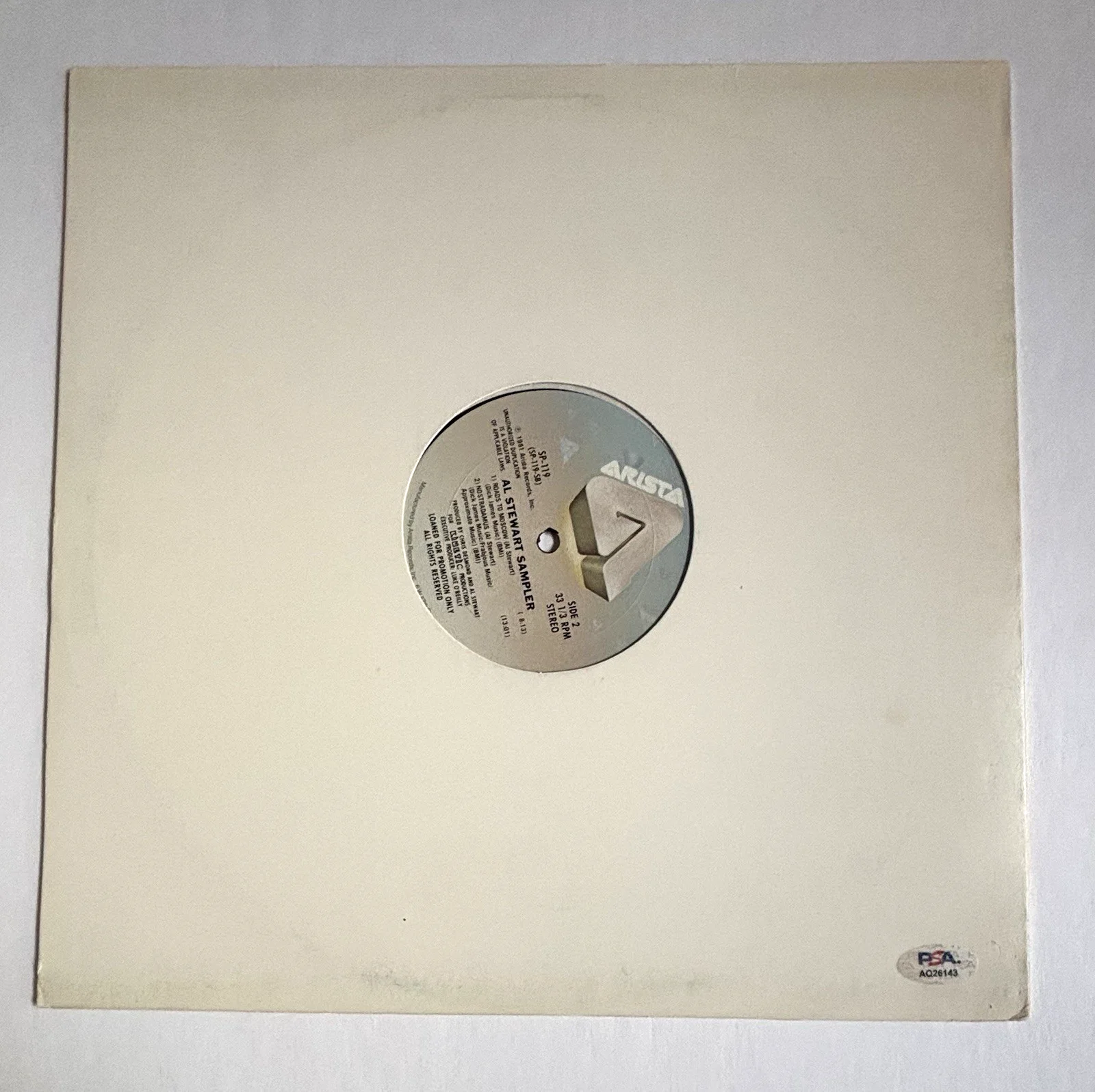 AL STEWART Signed RARE INDIAN SUMMER LIVE LP Vinyl Album PSA DNA COA Year Of Cat, изображение 4