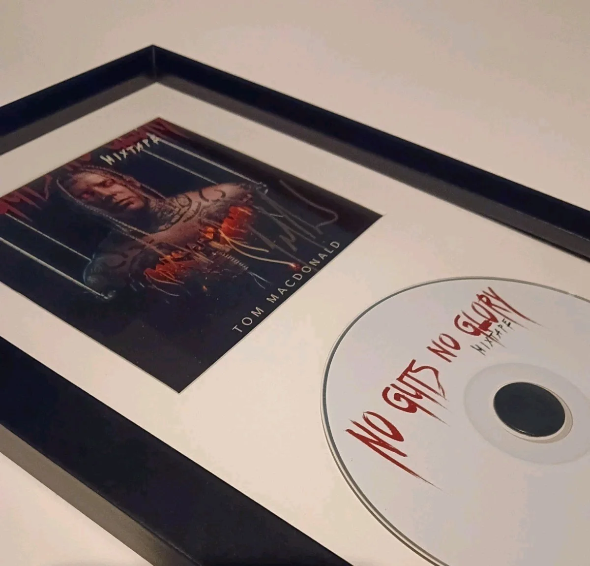 Tom MacDonald No Guts No Glory Signed CD Studio Framed Rare Gold Autograph, image 3