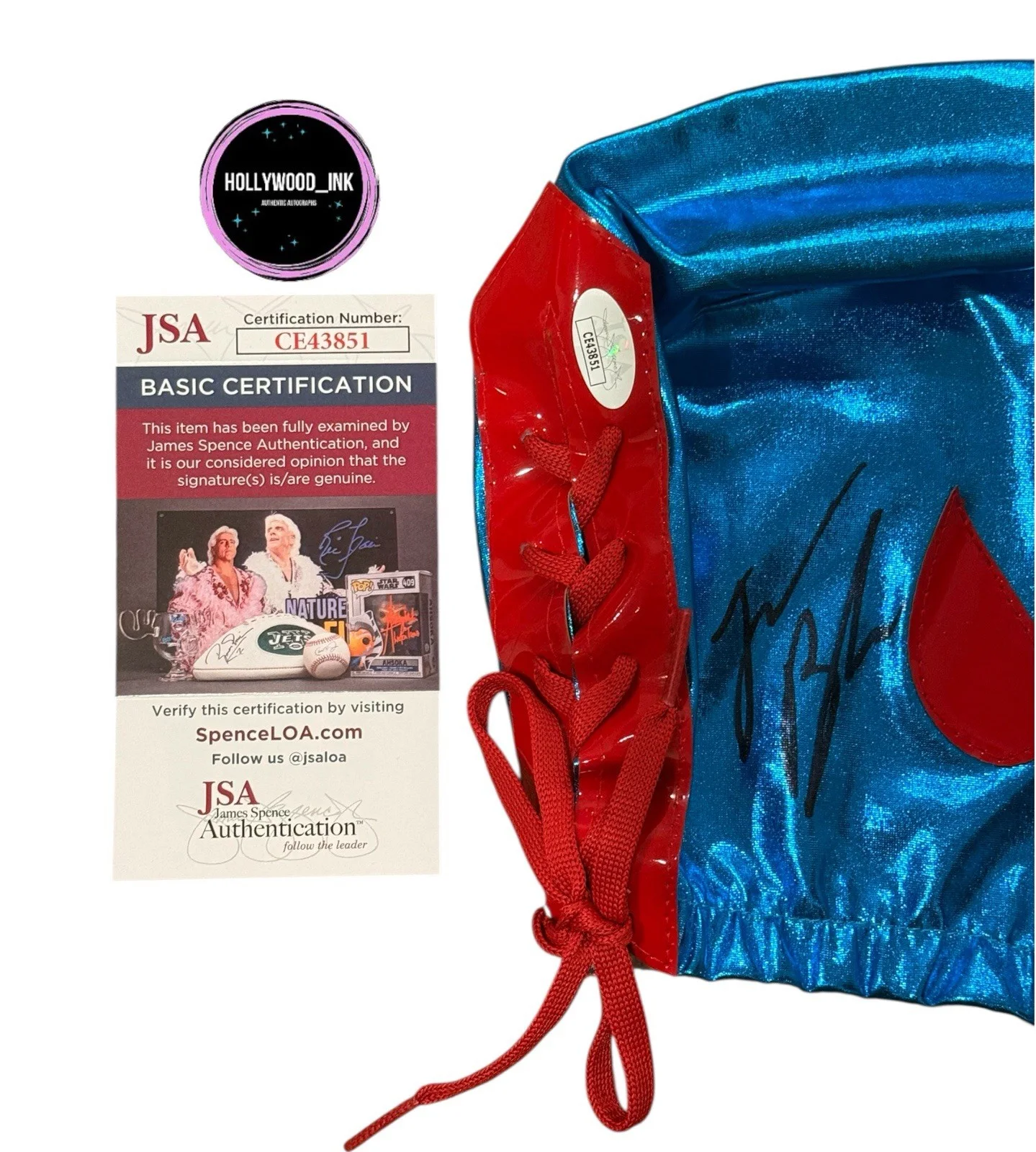 Jack Black — JACK BLACK SIGNED NACHO LIBRE MASK AUTOGRAPH JSA COA CE43851 + EXACT PROOF, image 3