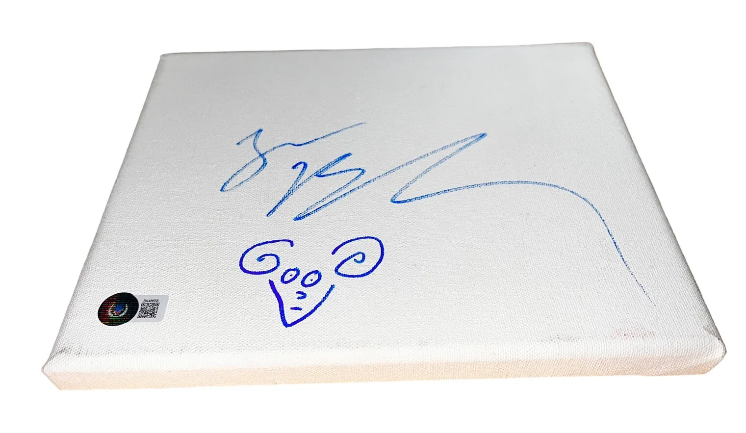 Jack Black — RARE JACK BLACK SIGNED 8x10 CANVAS SKETCH TENACIOUS D 1/1 AUTOGRAPH BECKETT, image 2