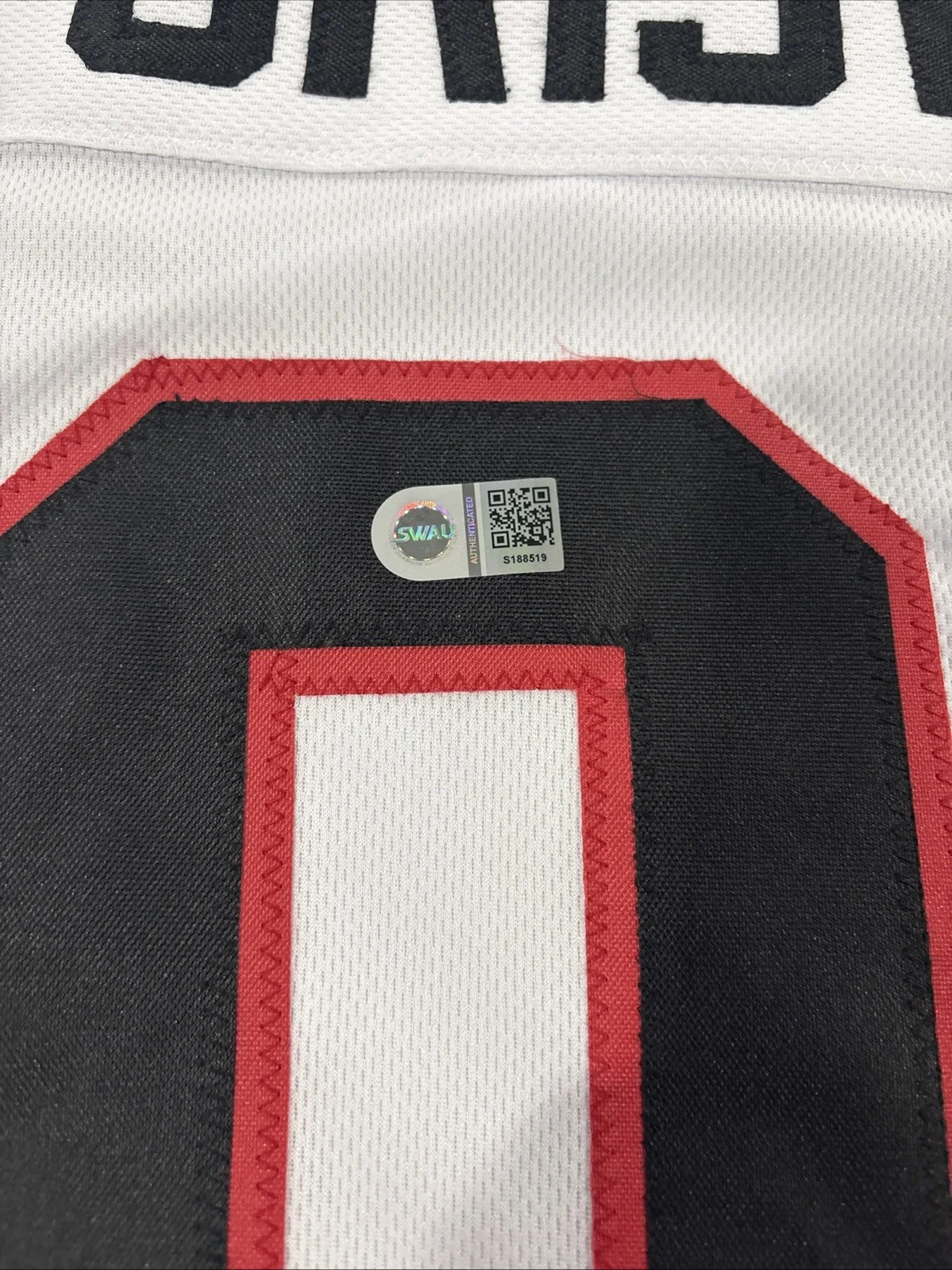 Chevy Chase — Chevy Chase & Beverly D'Angelo signed Custom Griswold Jersey SWAU Authentication, image 4