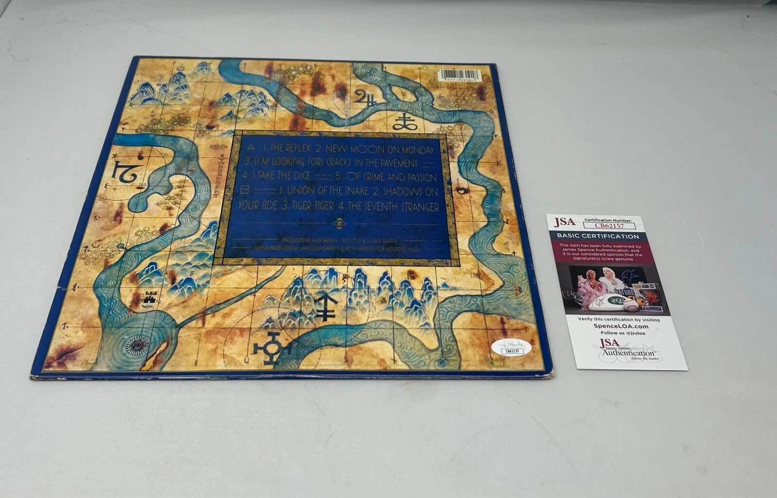 Duran Duran signed Seven and the Ragged Tiger Album JSA COA, image 2