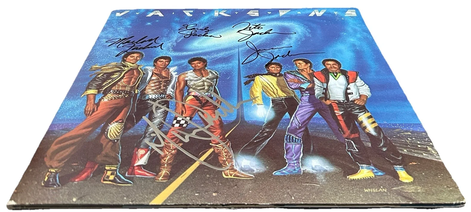 Michael Jackson Signed Victory LP The Jacksons x5 Autographs Full Band COA Rare, изображение 2