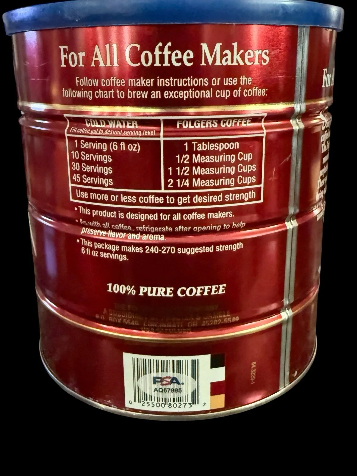 Steve Buscemi — STEVE BUSCEMI SIGNED THE BIG LEBOWSKI PROP FOLGERS CAN PSA AUTHENTICATION (A, image 3