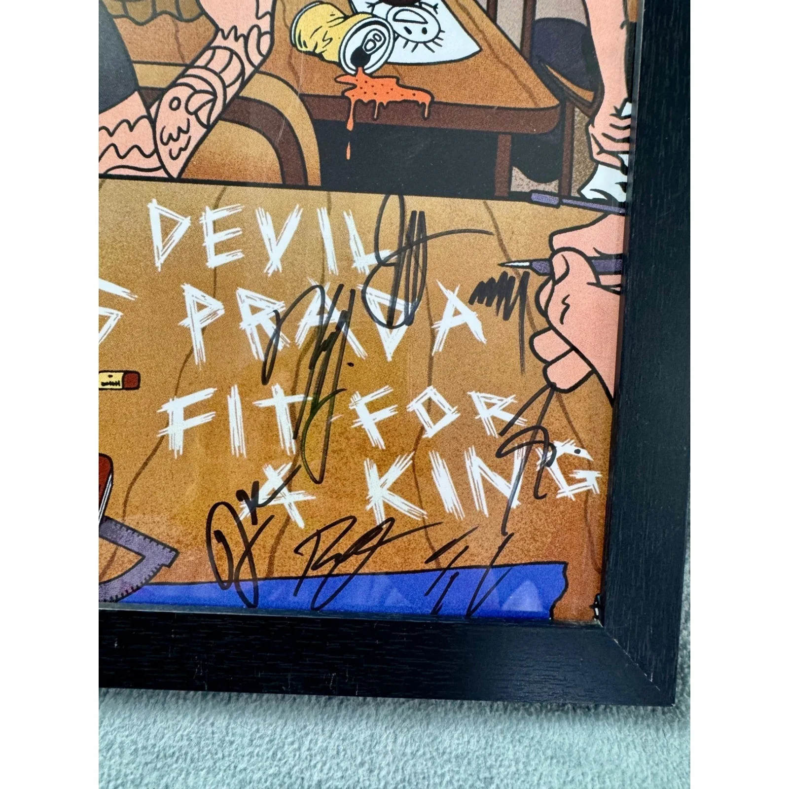 Metalcore Dropouts Signed Poster The Devil Wears Prada Fit For A King Framed, image 2