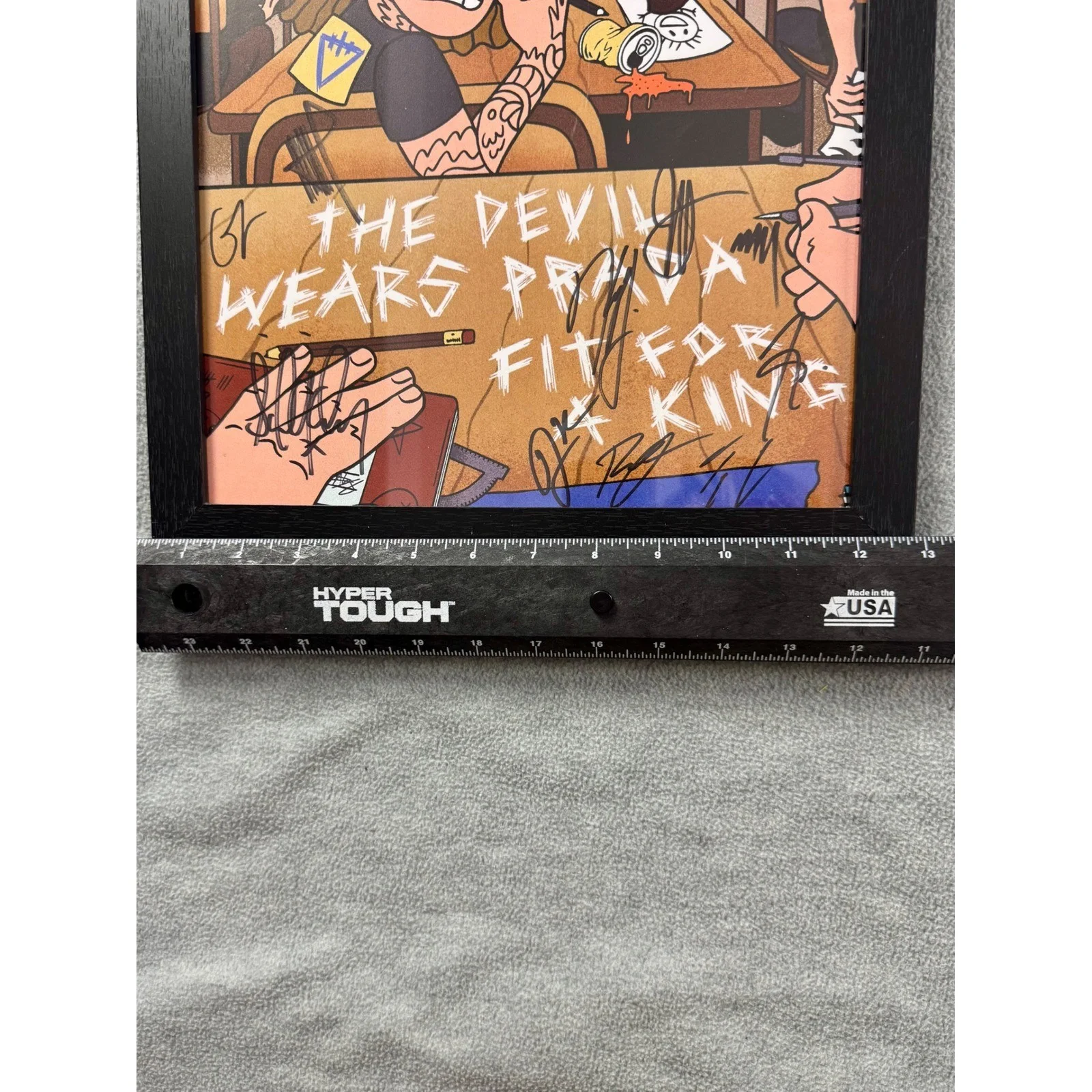 Metalcore Dropouts Signed Poster The Devil Wears Prada Fit For A King Framed, image 4