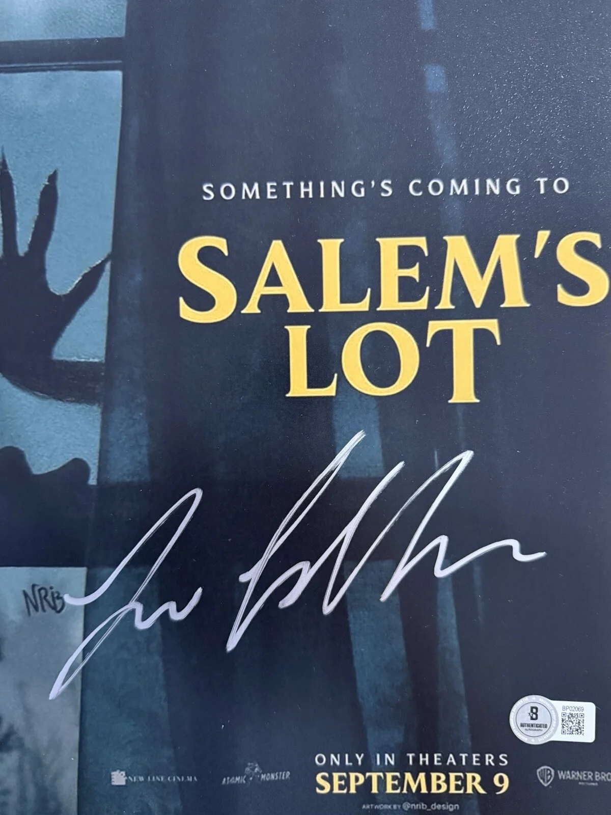 Lewis Pullman — LEWIS PULLMAN SIGNED 11x17 SALEM’S LOT BECKETT COA, image 2