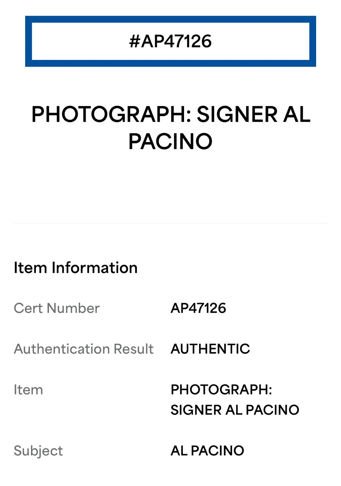 Al Pacino — AL PACINO SIGNED SCARFACE 16x20 AUTOGRAPH PHOTO GODFATHER PSA AP47126, изображение 5