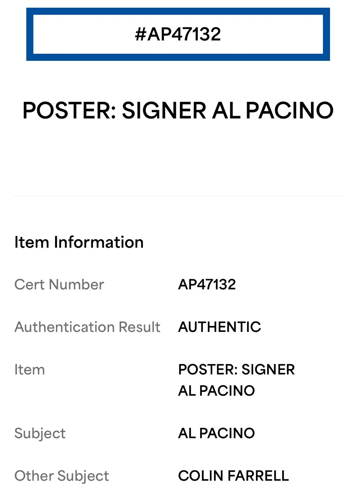 Al Pacino — AL PACINO SIGNED THE RECRUIT 12x18 AUTOGRAPH PHOTO GODFATHER PSA AP47132, изображение 4