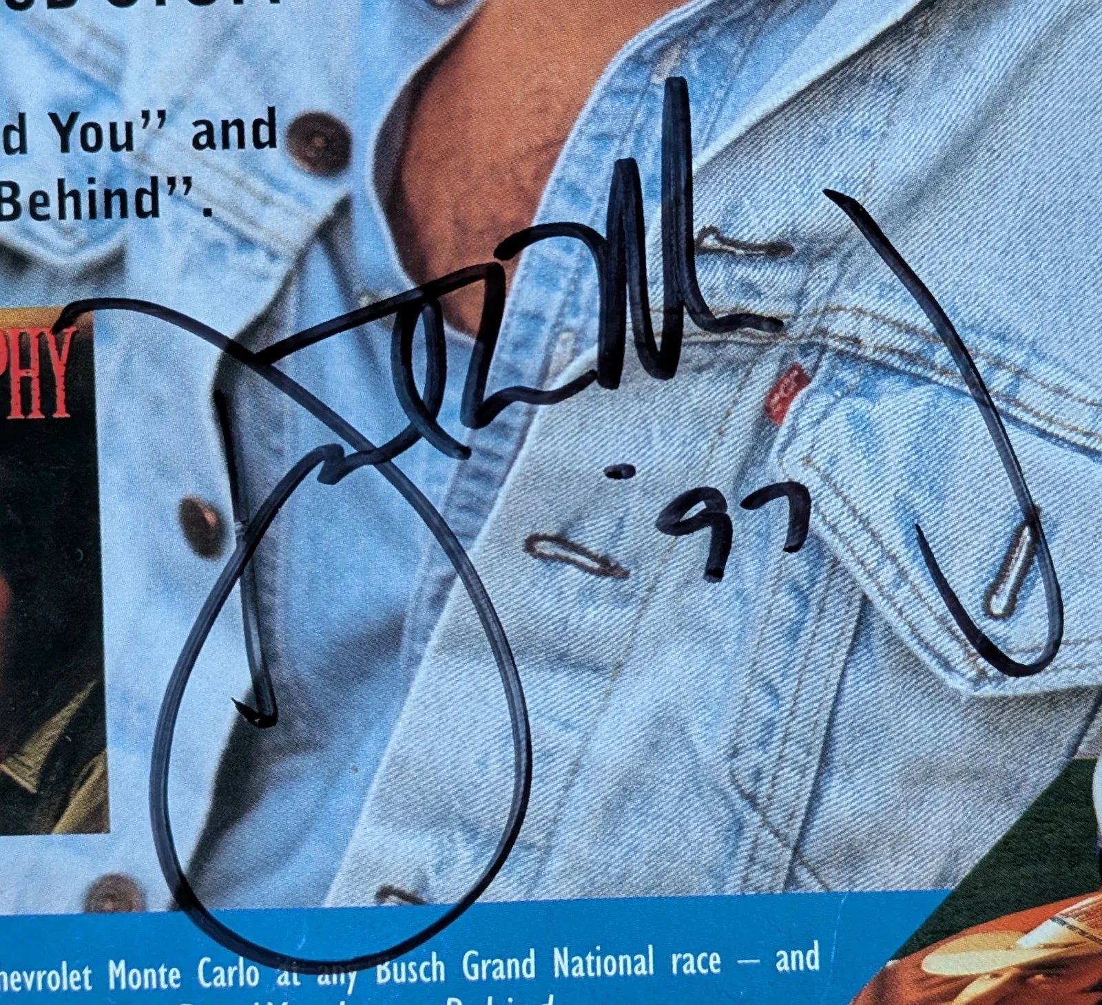 Country Music Singer David Lee Murphy Signed Autographed Magazine Cover American, image 2