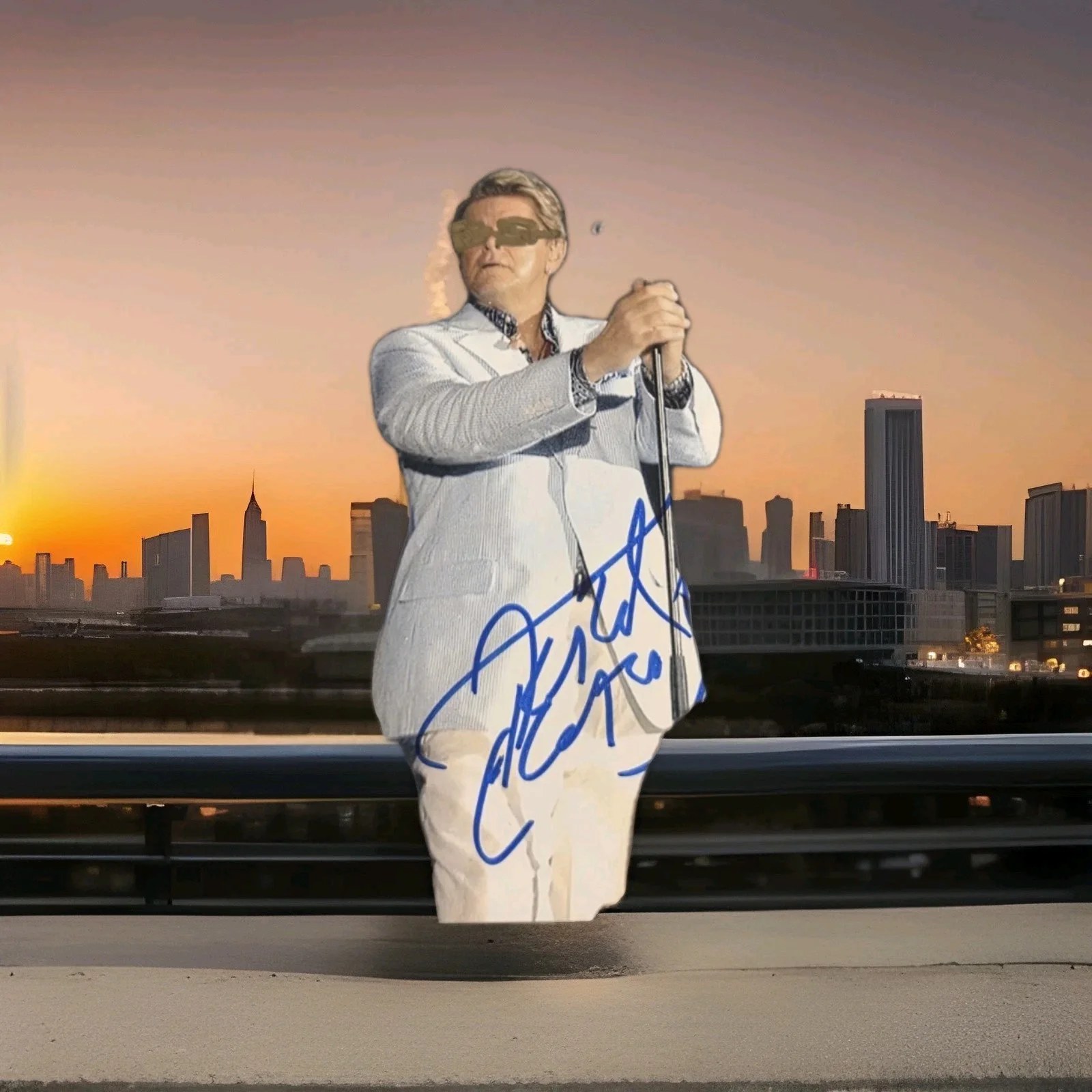 Chicago Peter Cetera Signed 8x10 Photo Jsa . With Artwork: Glasses! GloryofLOVE, image 3