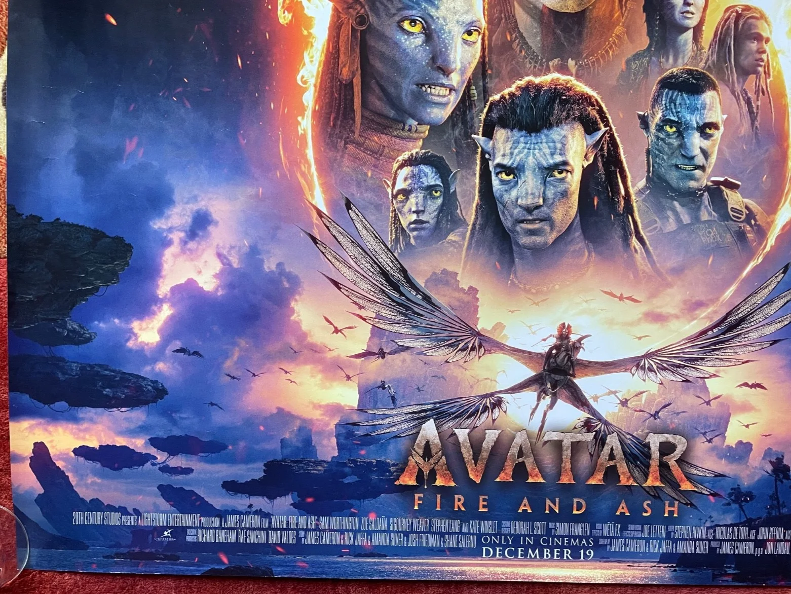 AVATAR: FIRE AND ASH (2025) Original UK Quad Movie Poster James Cameron, изображение 4