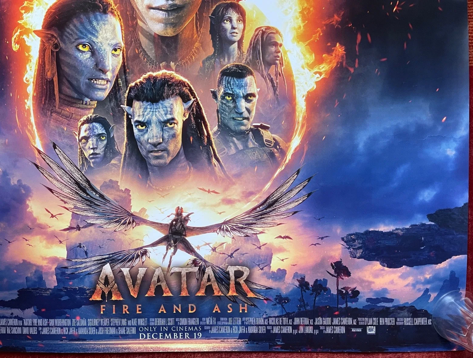 AVATAR: FIRE AND ASH (2025) Original UK Quad Movie Poster James Cameron, изображение 5