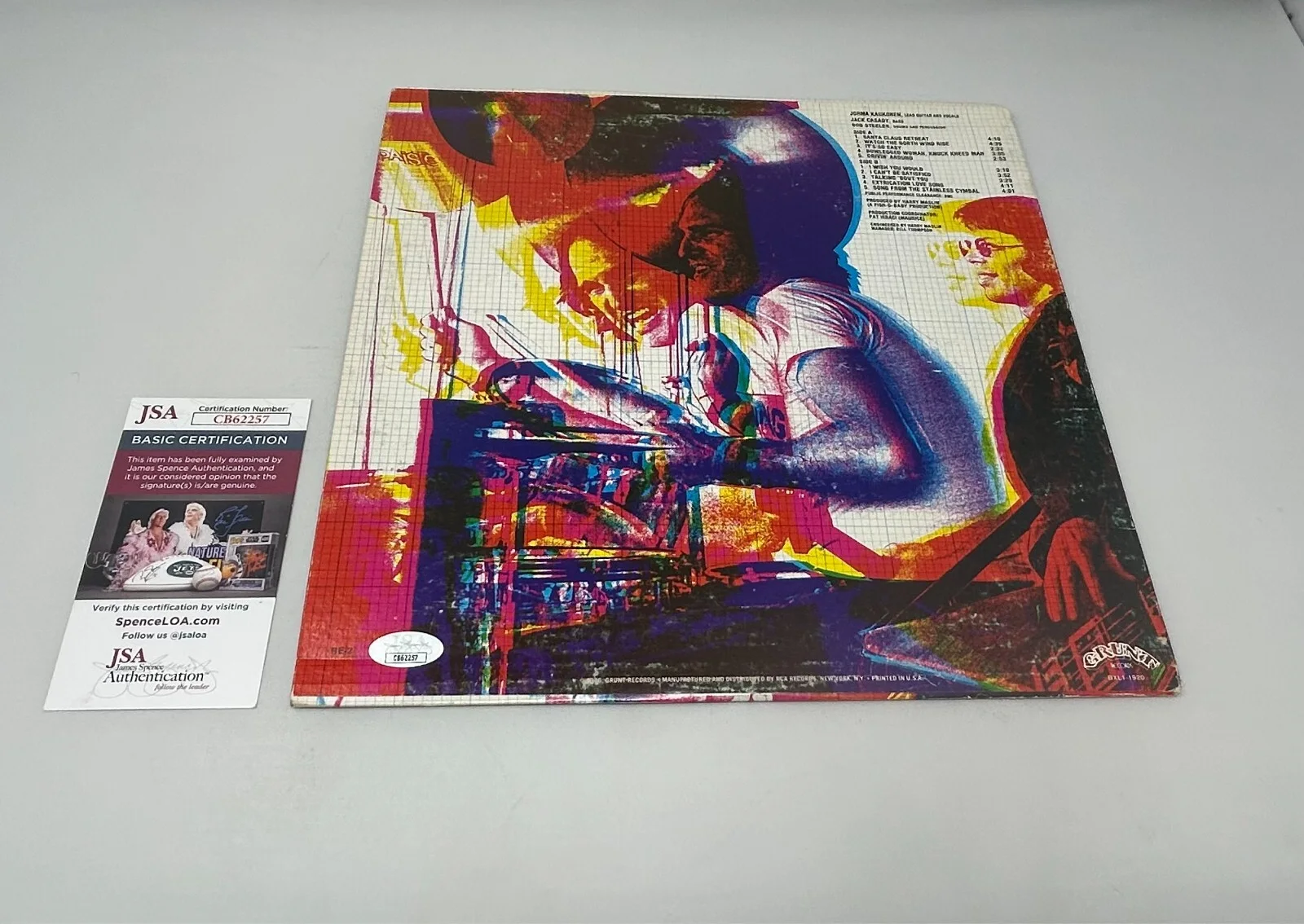 Hot Tuna signed Hoppkorv Album JSA COA (Jack Cassady Jorma Kaukonen), image 2