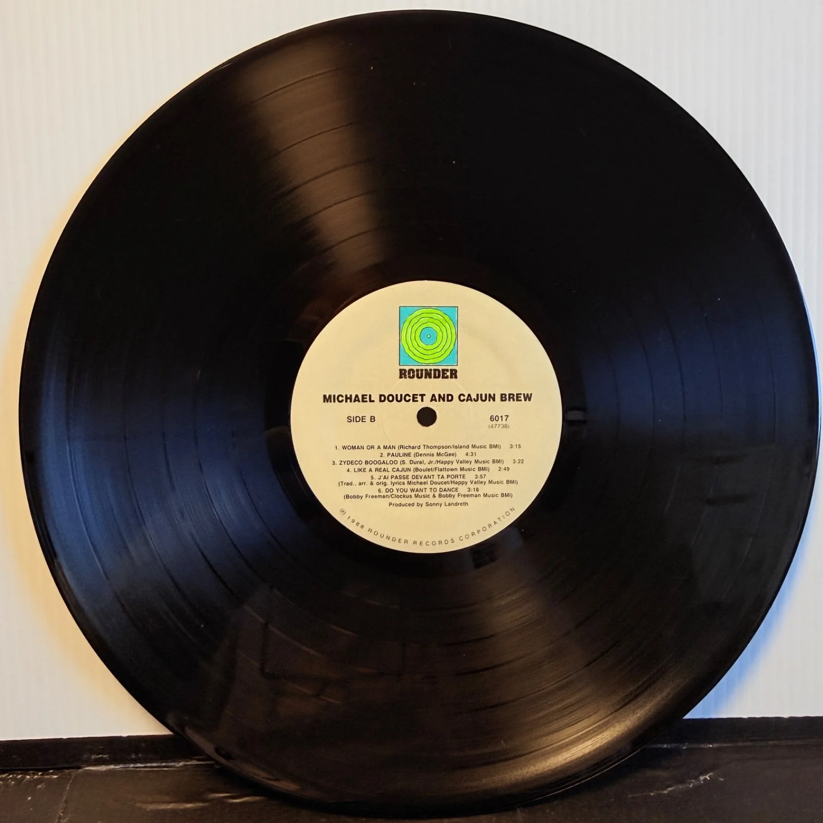AUTOGRAPHED Michael Doucet & Cajun Brew - Rounder 6017 USA VINYL ISSUE 1988 NM, image 5