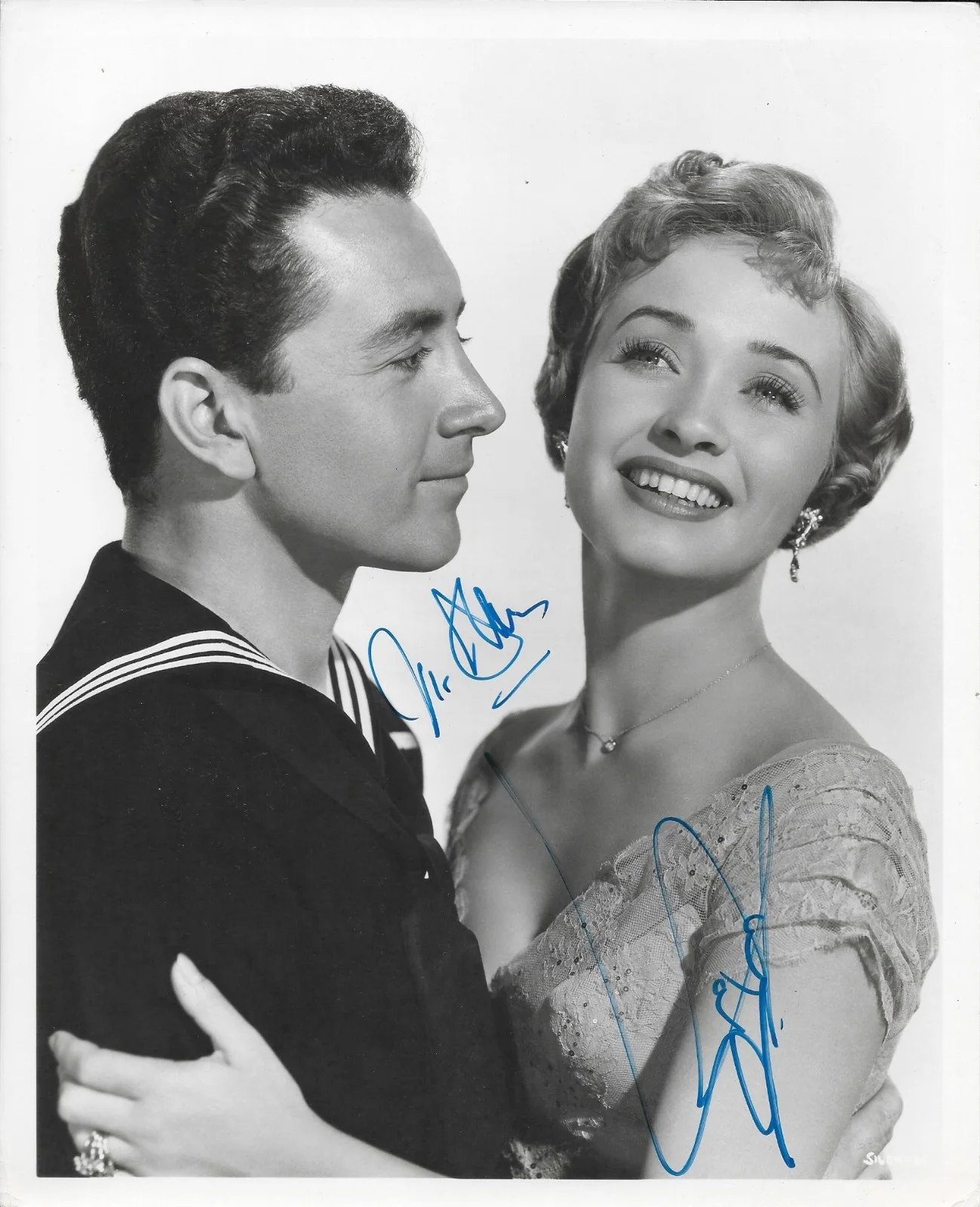 Jane Powell & Vic Damone — Vintage JANE POWELL & VIC DAMONE Signed 8 x 10 Photo Hit The Deck MGM