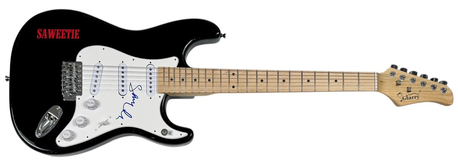 Saweetie Signed Autograph Electric Guitar My Type Rapper Hip Hop Beckett COA, image 2