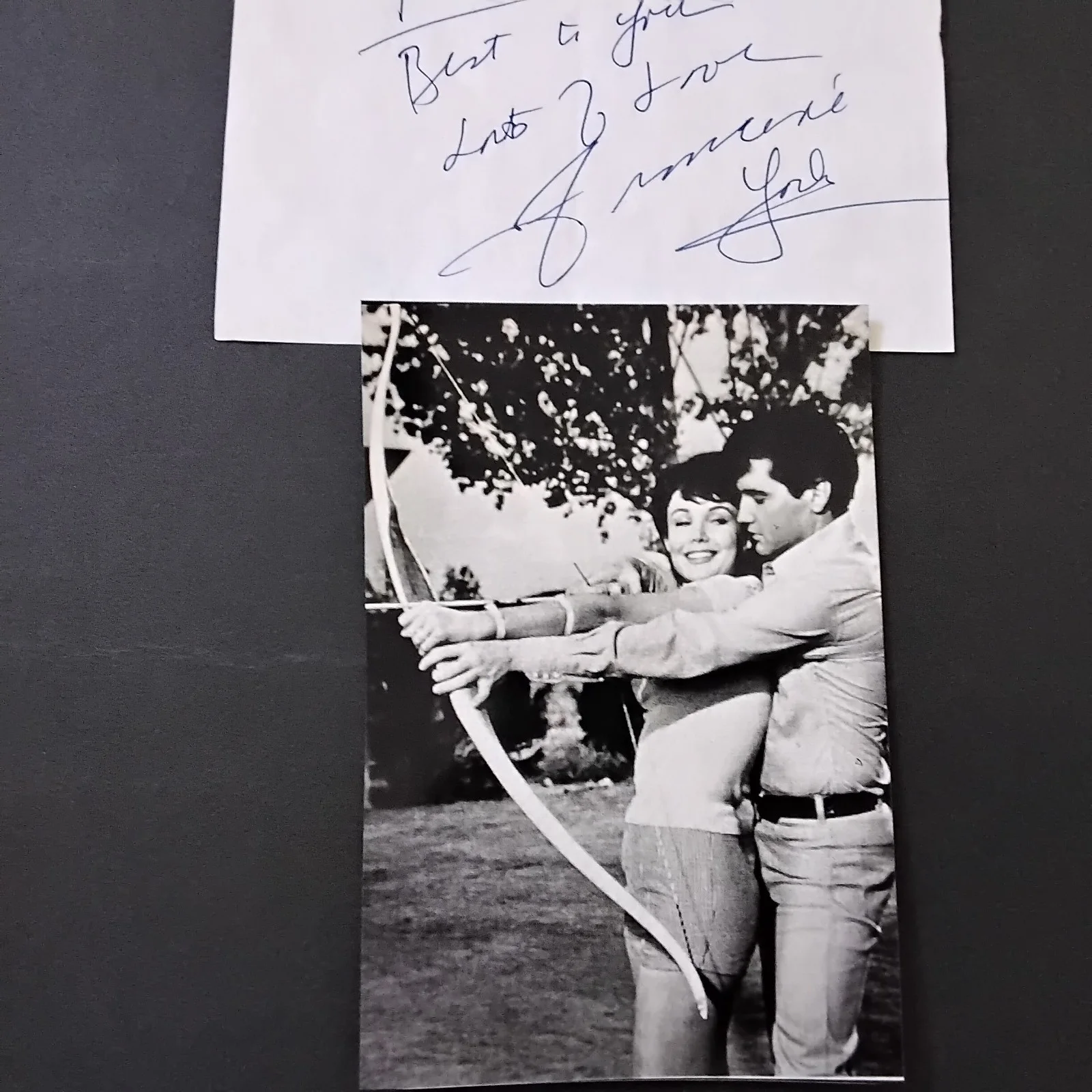 Francine York SIGNED Paper Photo Movie TV Actress Land of Giants Martin & Lewis, изображение 2