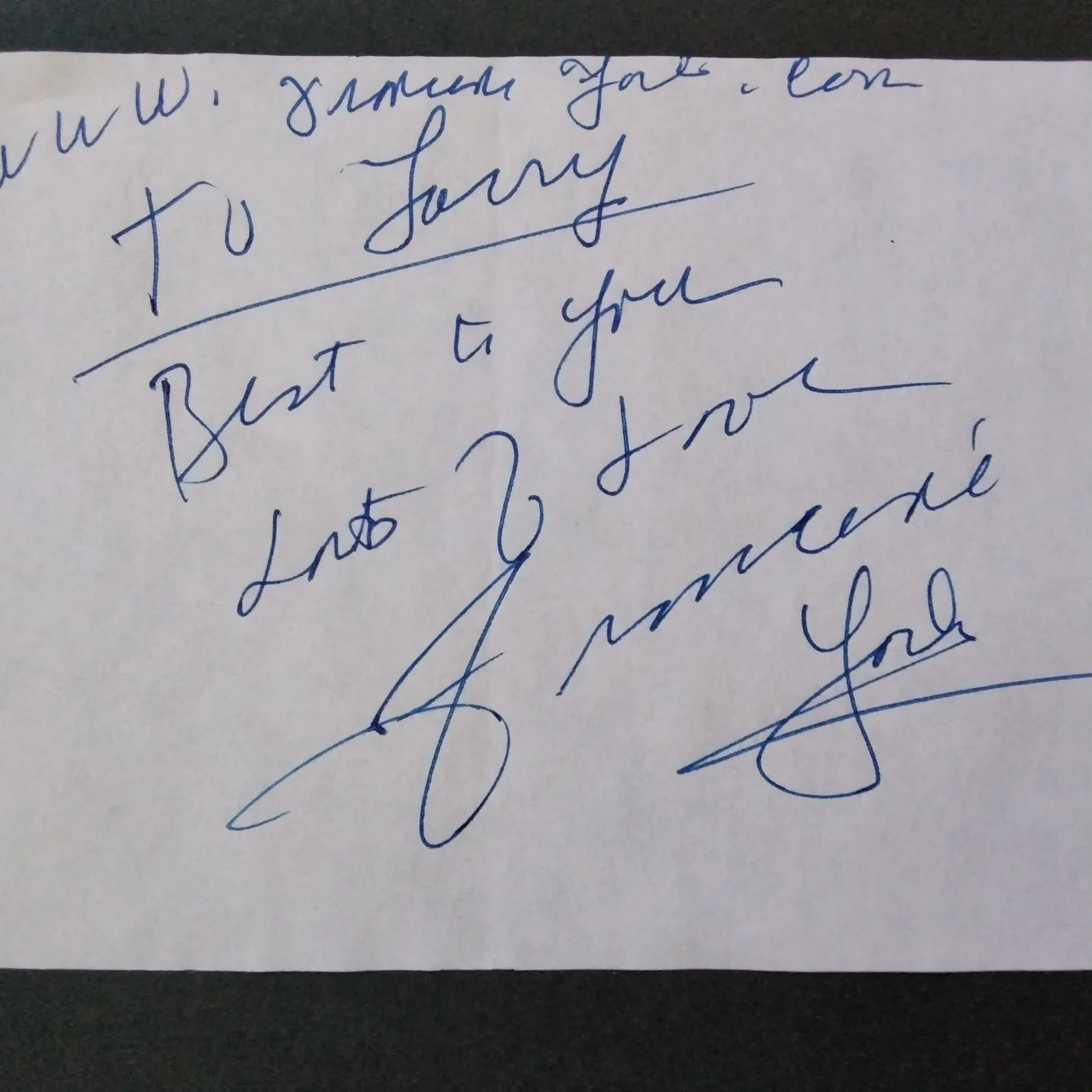 Francine York SIGNED Paper Photo Movie TV Actress Land of Giants Martin & Lewis, изображение 3