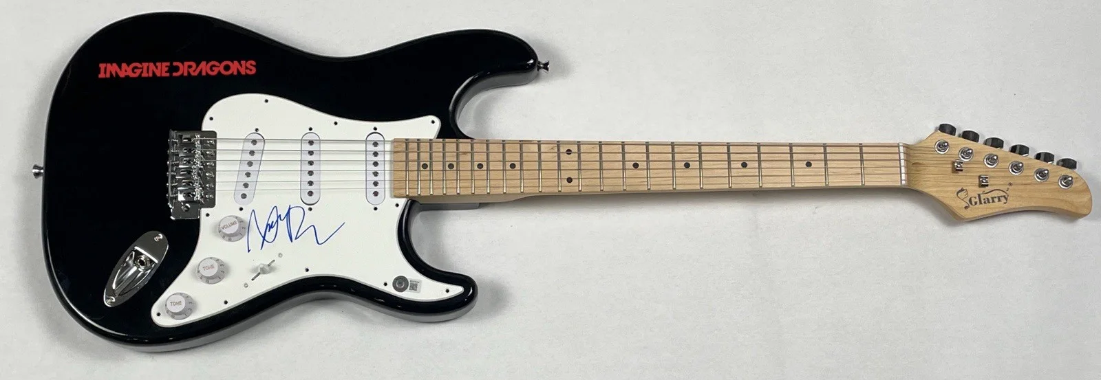 Dan Reynolds Imagine Dragons Signed Autograph Electric Guitar Singer Beckett COA, image 3
