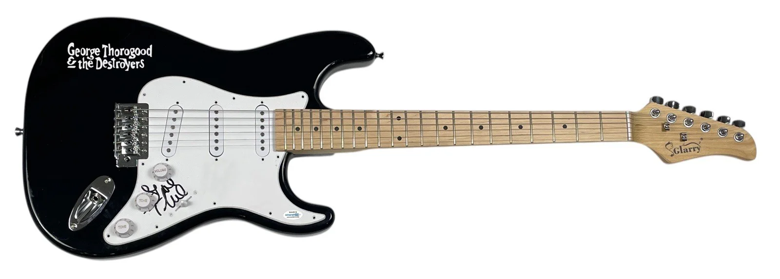 George Thorogood Signed Electric Guitar Terminator 2 Bad To The Bone ACOA COA, изображение 2