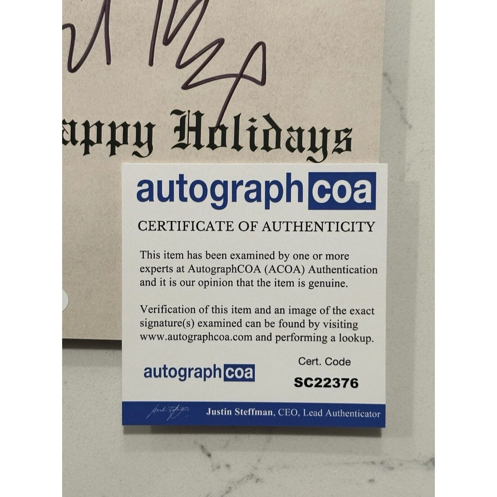 BILLY IDOL - AUTOGRAPHED "HAPPY HOLIDAYS" SIGNED CD BOOKLET NEW SEALED COA, image 2