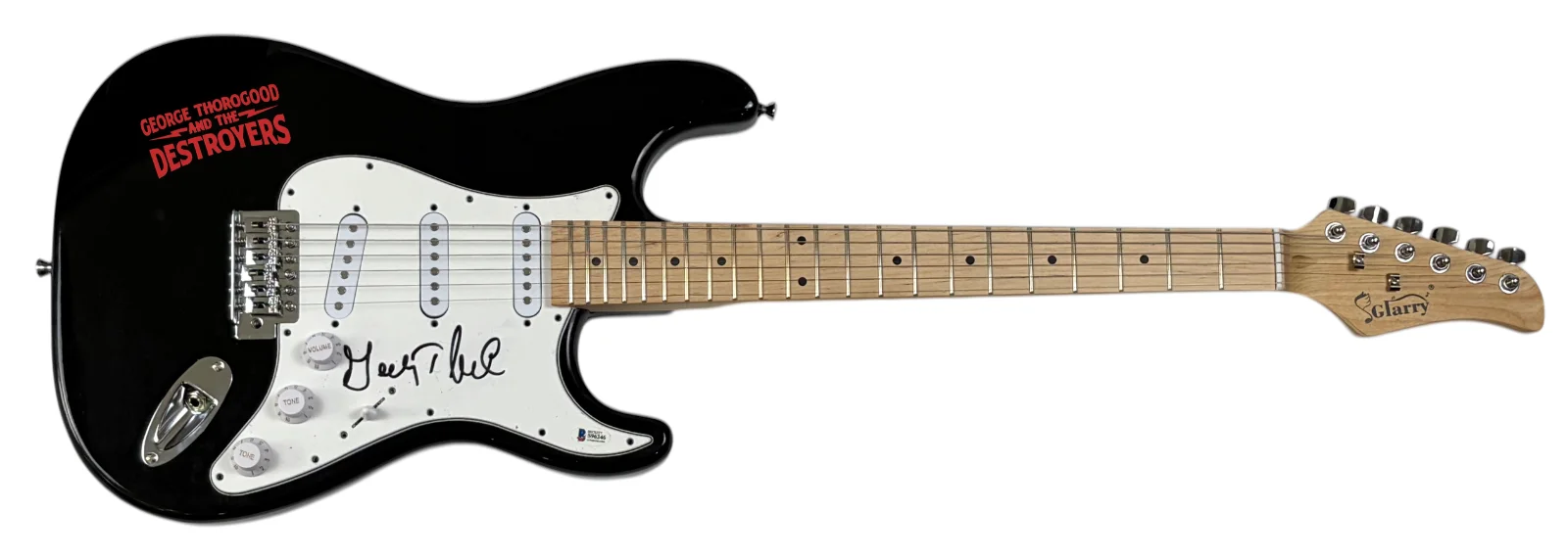 George Thorogood Signed Electric Guitar Terminator 2 Bad To The Bone Beckett COA, image 2