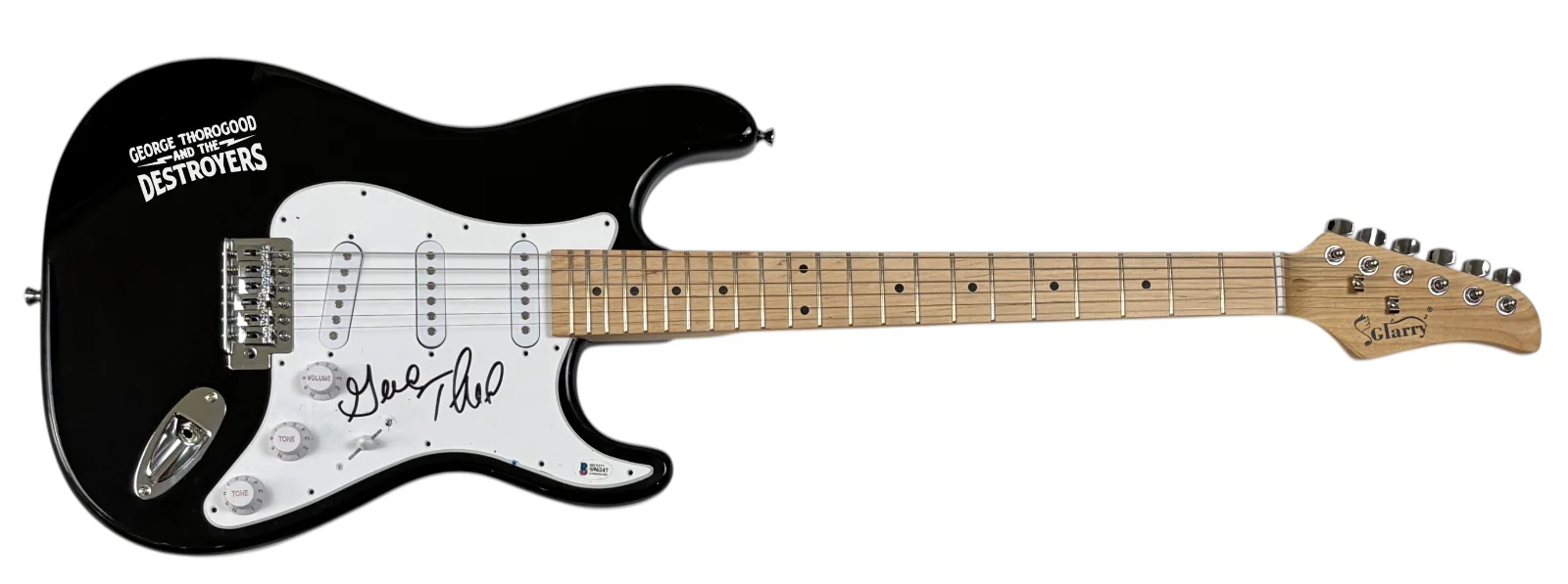George Thorogood Signed Autograph Electric Guitar The Destroyers Beckett COA, image 2