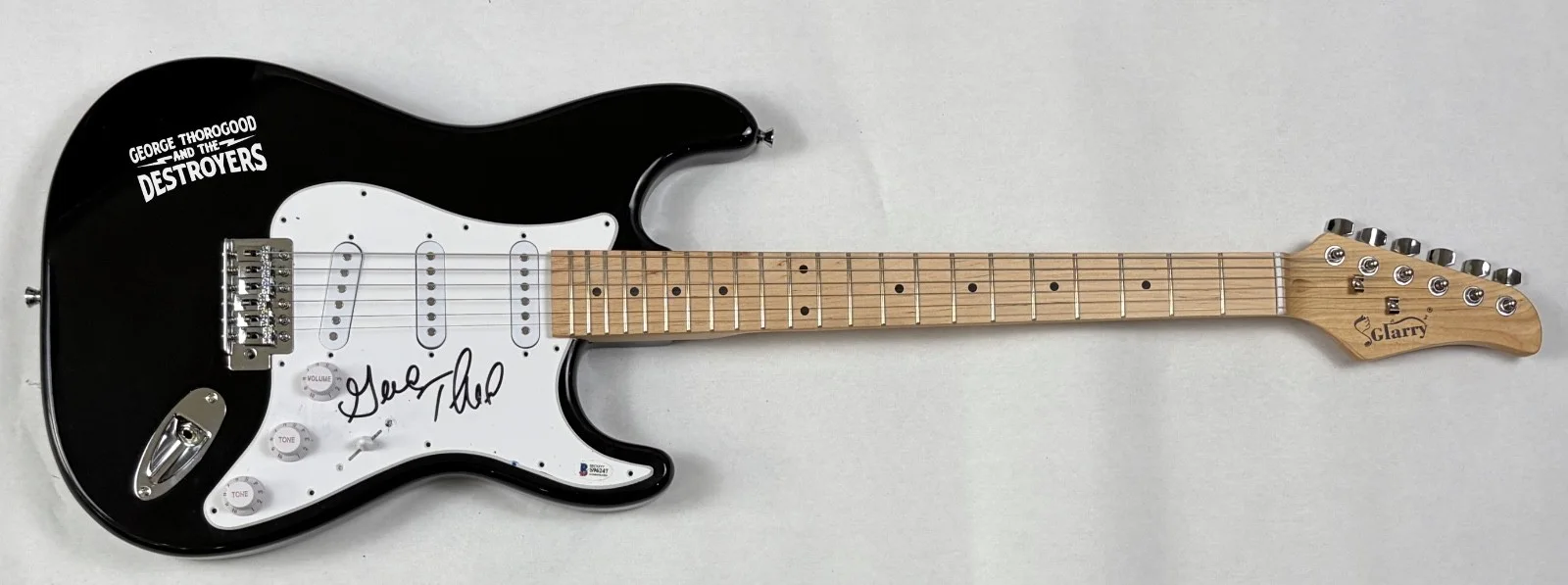 George Thorogood Signed Autograph Electric Guitar The Destroyers Beckett COA, image 3