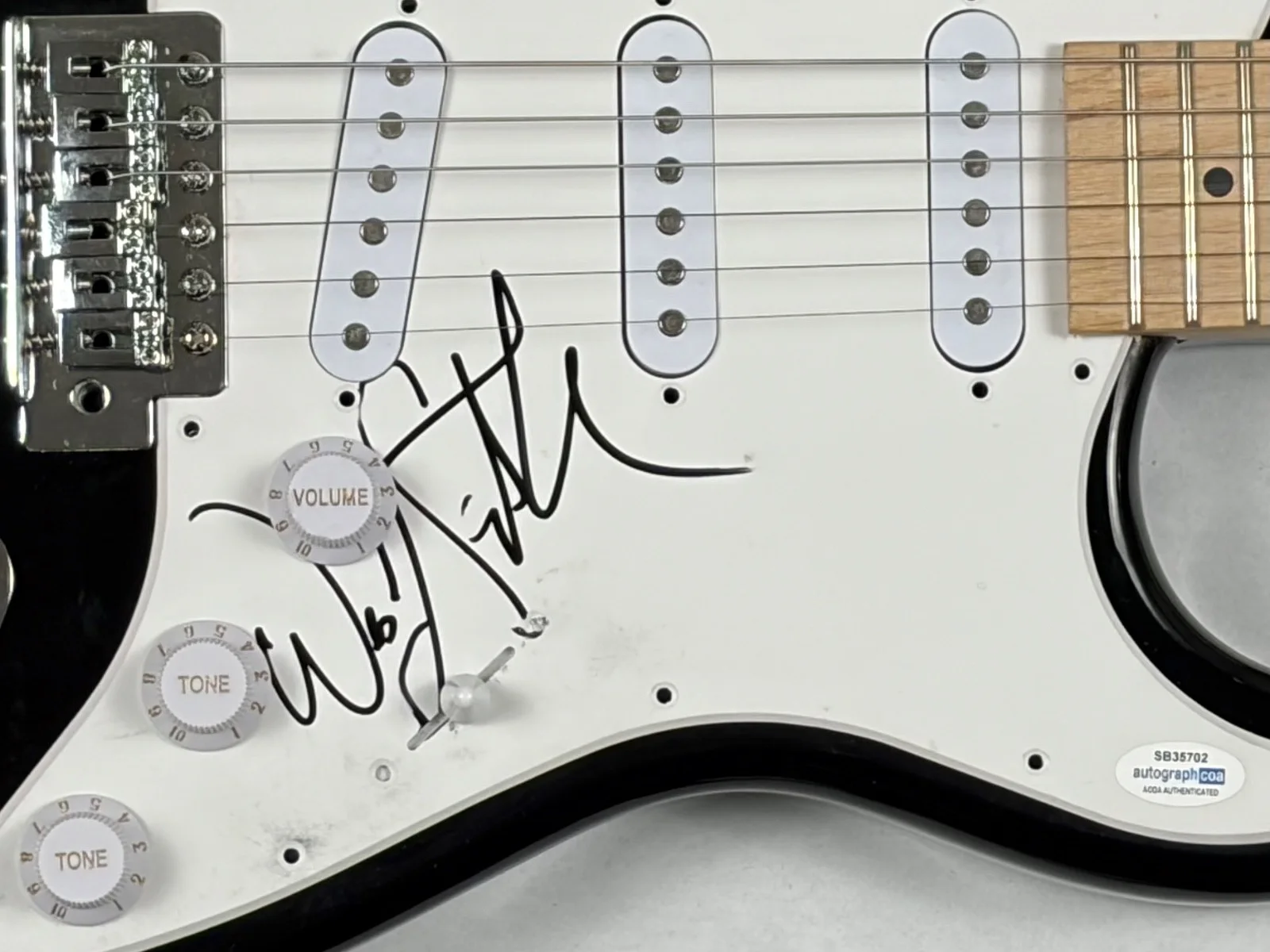 Wes Scantlin Puddle of Mudd Signed Autograph Electric Guitar Band Singer ACOA, изображение 5
