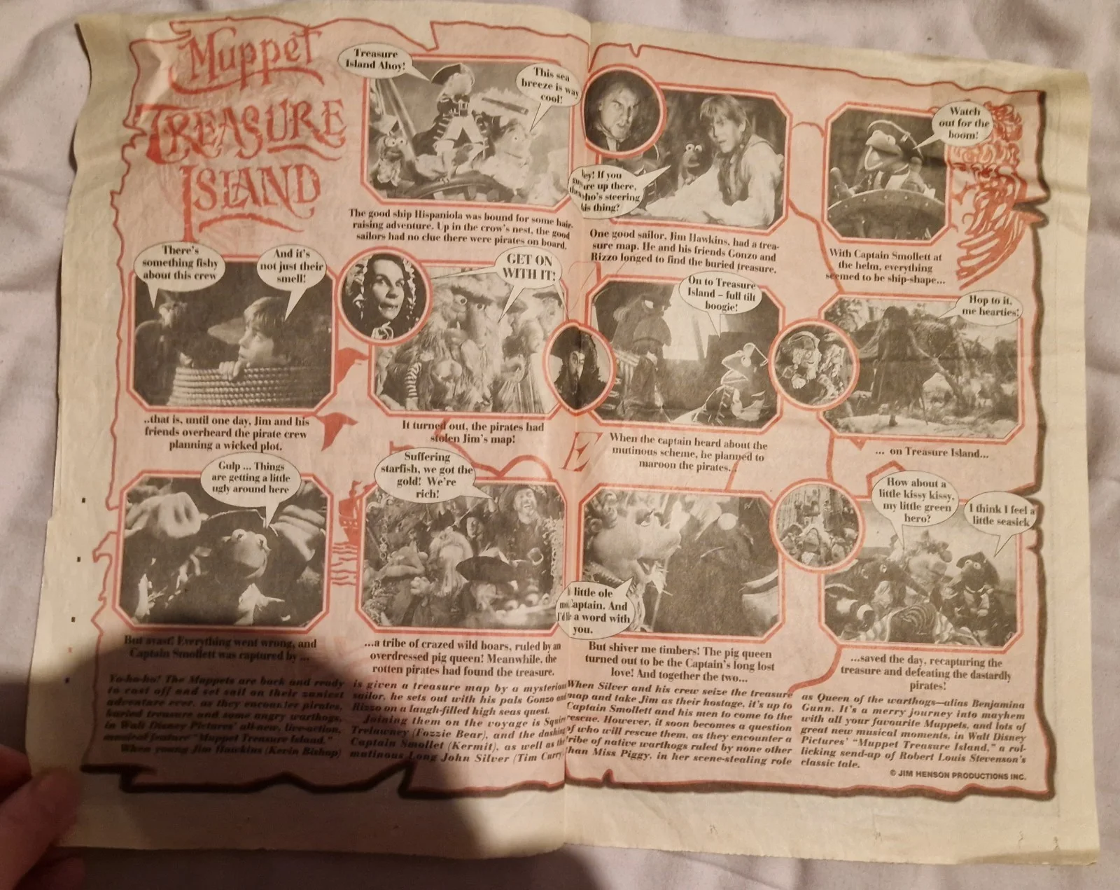 Muppet Treasure Island 1996 Newspaper Activity Insert Rare Promotional Advert, image 3