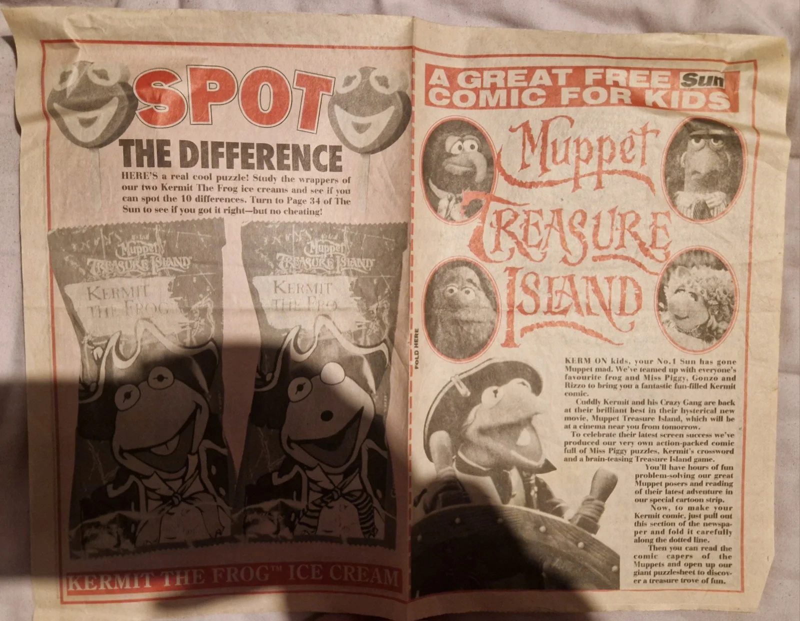Muppet Treasure Island 1996 Newspaper Activity Insert Rare Promotional Advert, image 4