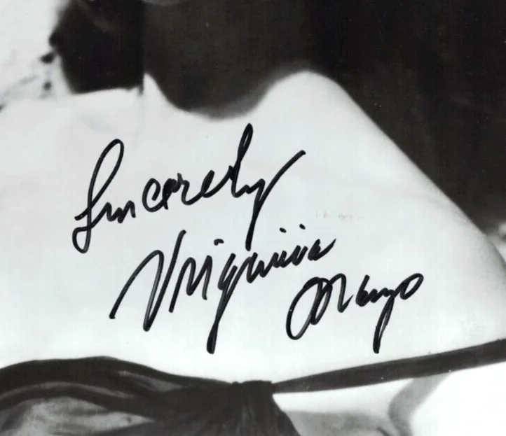 Virginia Mayo — VIRGINIA MAYO Autographed 8X10 White Heat FREE SHIP! The Best Years Of Our Lives, изображение 2