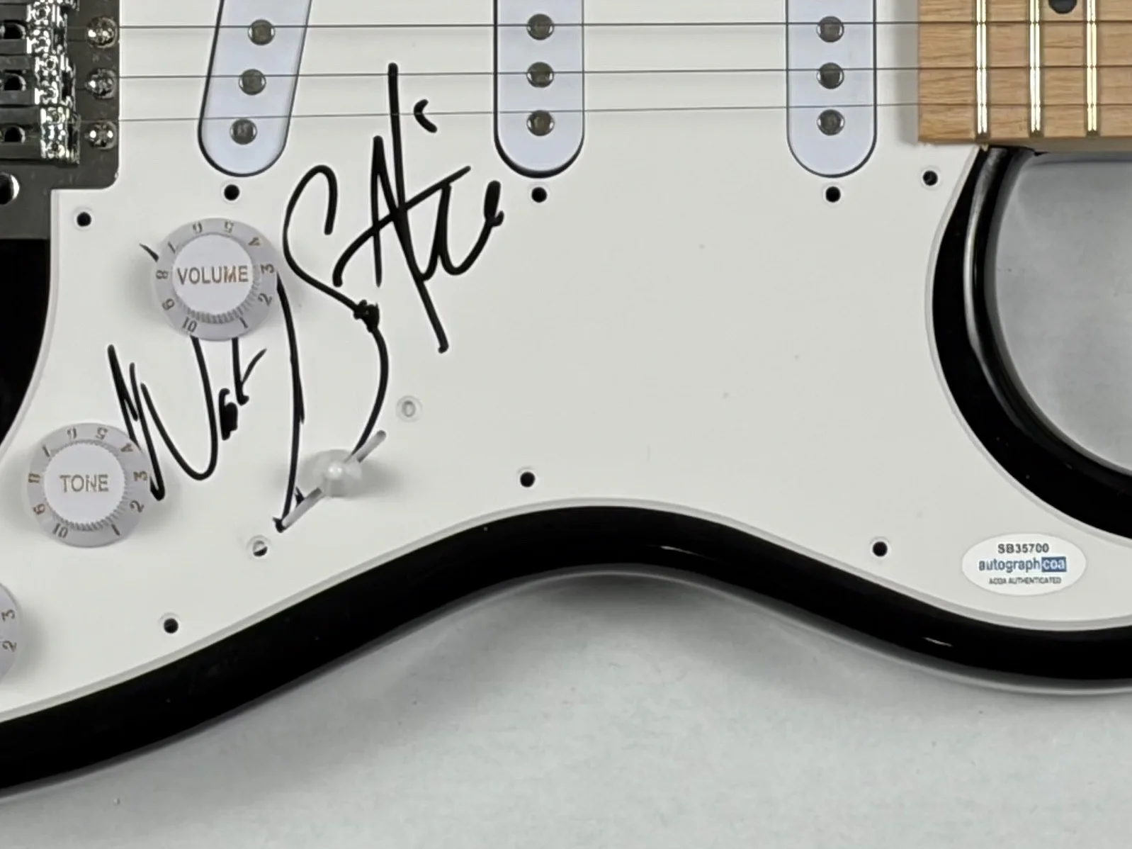 Wes Scantlin Puddle of Mudd Signed Autograph Electric Guitar Band Singer ACOA, изображение 5