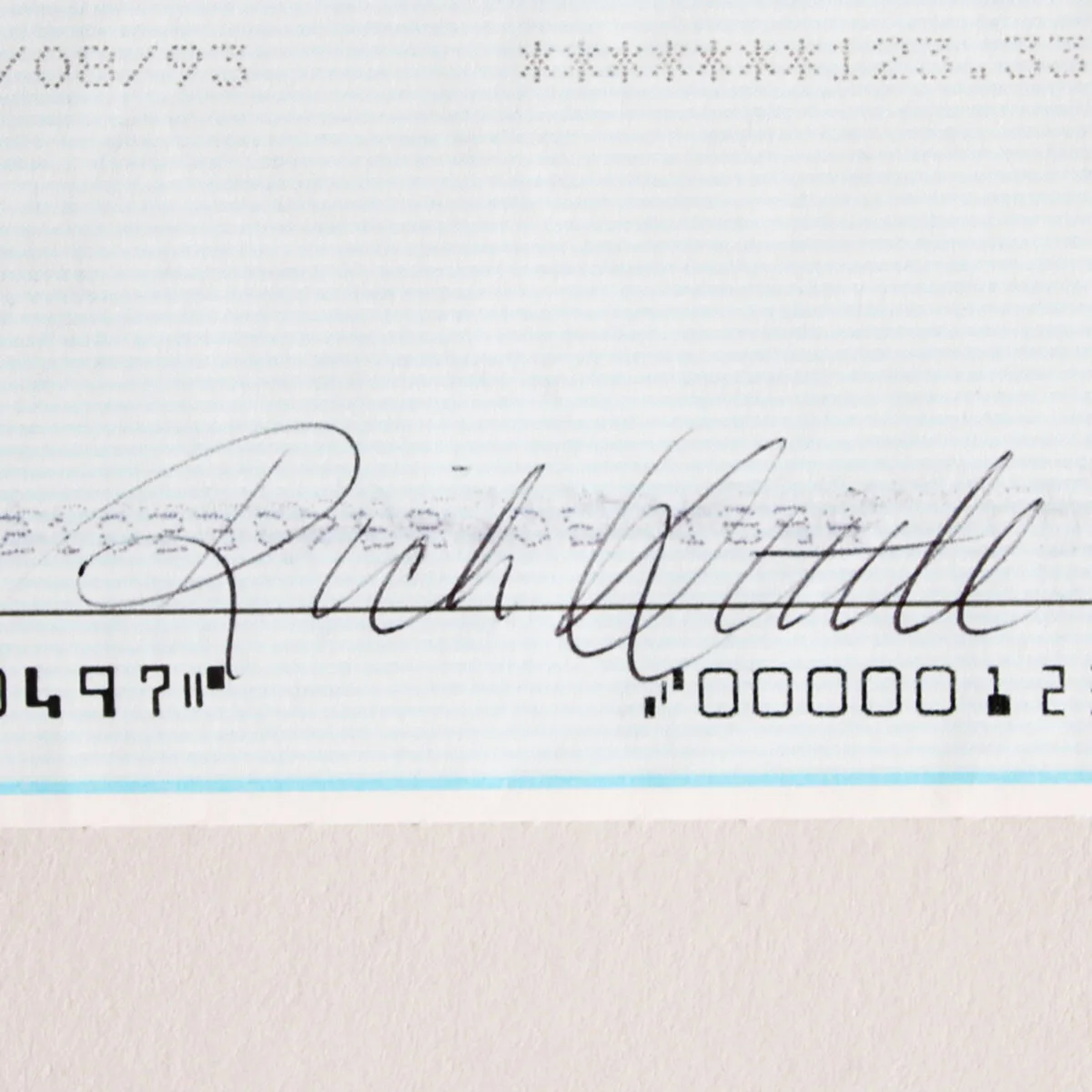 Rich Little Signed Check - COA JSA, image 2