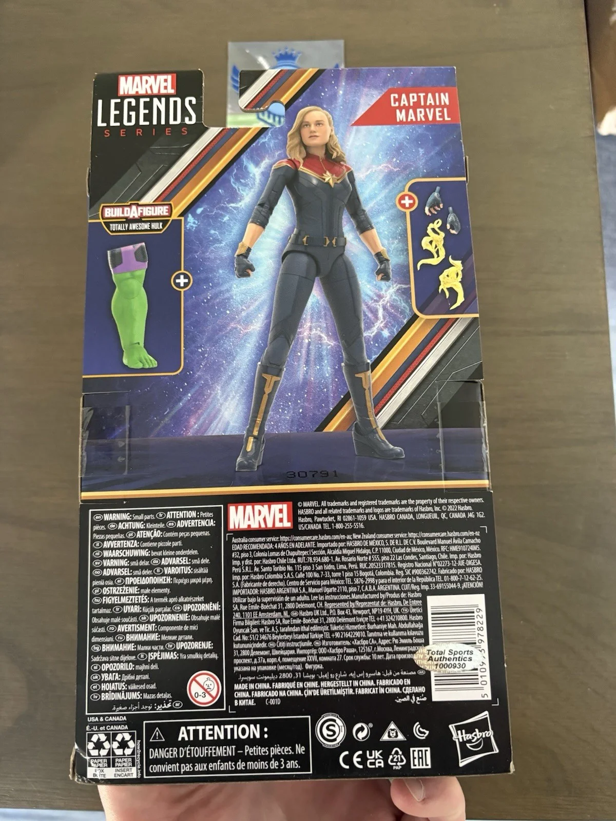 Brie Larson Signed Captain Marvel Action Figure w/ COA, image 3