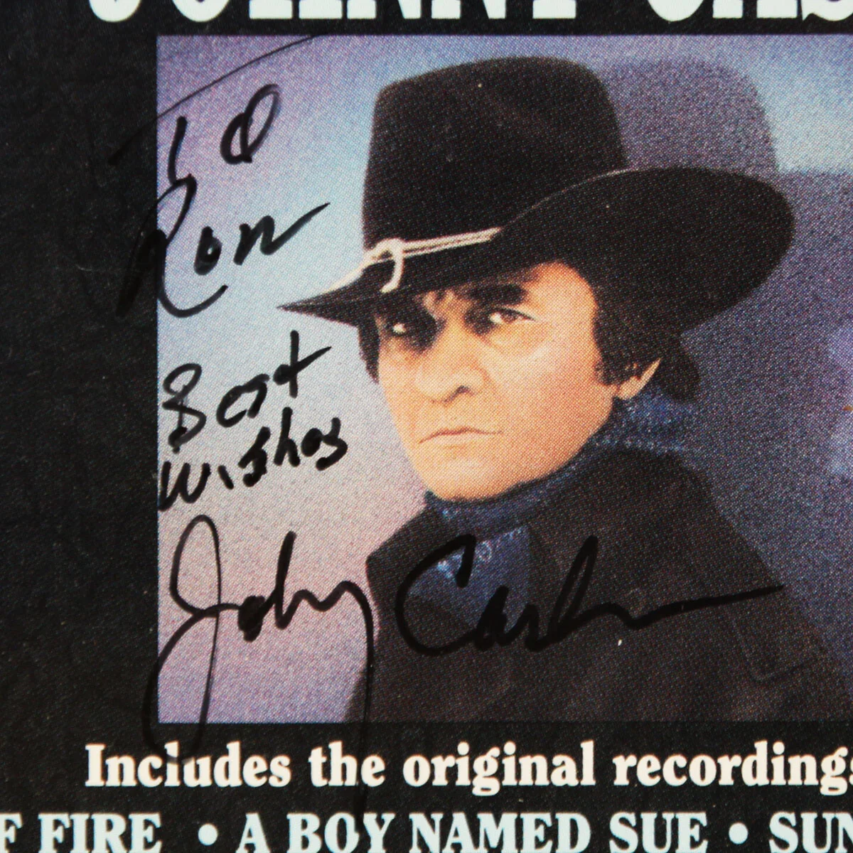 Johnny Cash Signed CD Cover Display - COA JSA, image 3