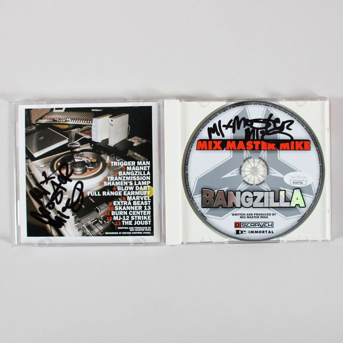 Mix Master Mike Signed CD Bangzilla Autographed 3x - COA JSA, image 3