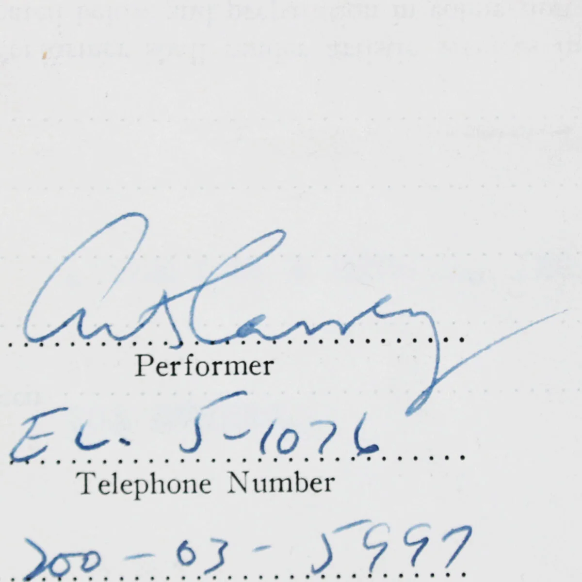 Art Carney Signed Contract "I've Got a Secret" - COA JSA, image 2
