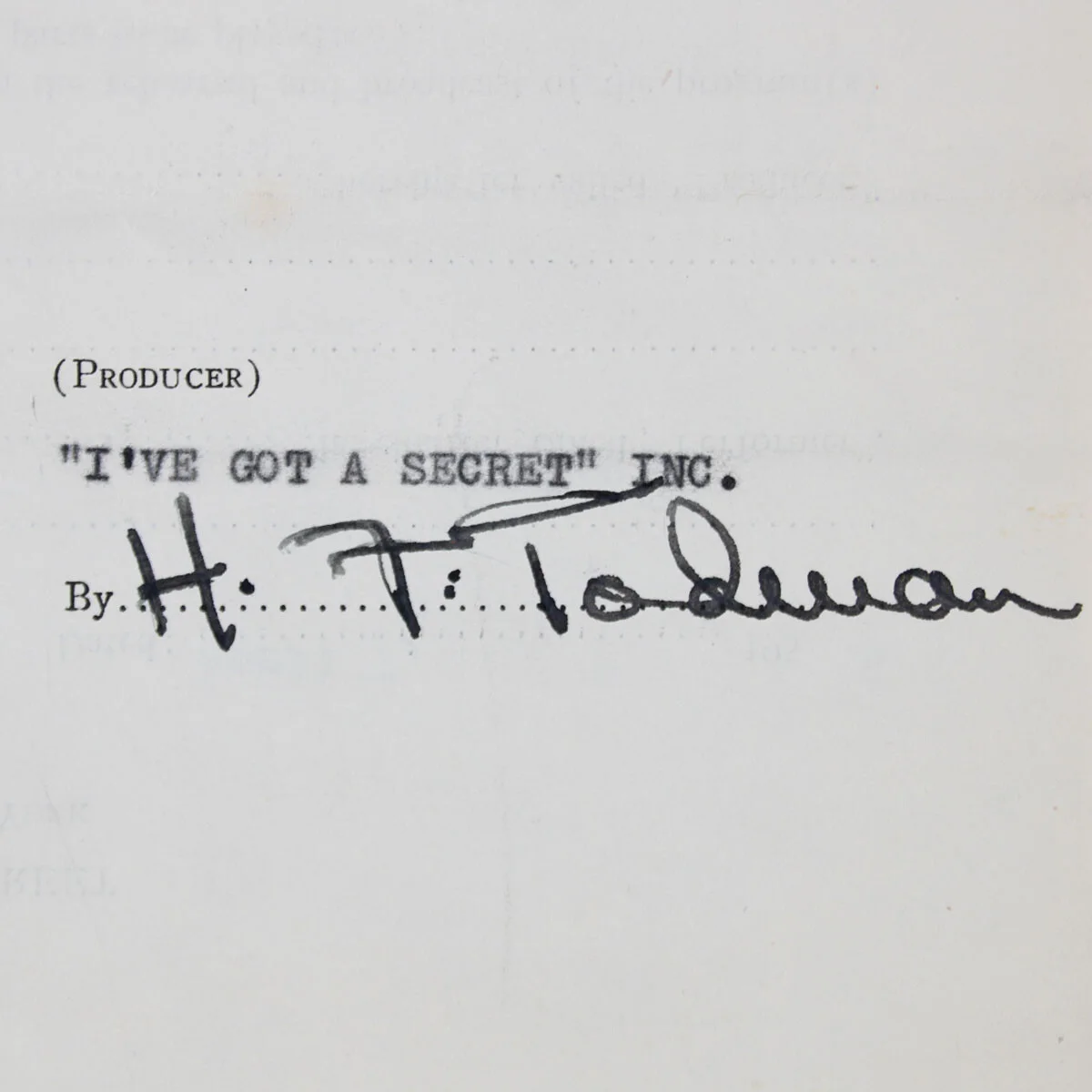 Art Carney Signed Contract "I've Got a Secret" - COA JSA, image 4