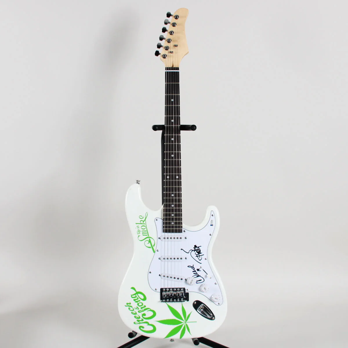 Cheech & Chong Signed Guitar Up in Smoke - COA BAS, image 4